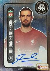 Jordan Henderson [Blue] #137 Soccer Cards 2022 Topps Merlin Heritage 98 UEFA Prices