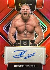 Brock Lesnar [Red Prizm] #SG-BLS Wrestling Cards 2022 Panini Select WWE Signatures Prices