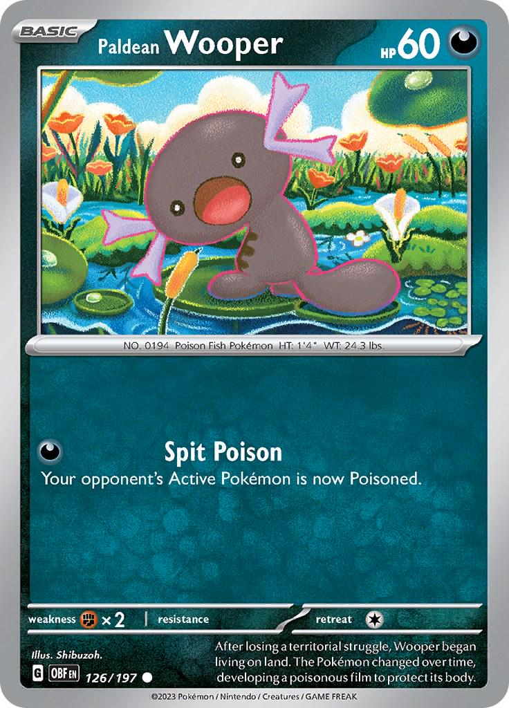 Paldean Wooper #126 Pokemon Obsidian Flames