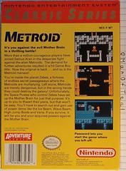  Box Back  | Metroid [Yellow Label] NES