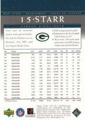Card Back | Bart Starr Football Cards 2000 Upper Deck Legends
