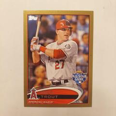 Mike Trout [At Bat Gold] #US144 Baseball Cards 2012 Topps Update Prices