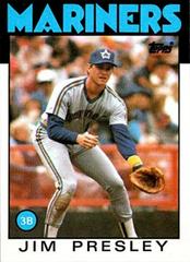 Jim Presley #598 Baseball Cards 1986 Topps Prices