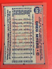 90 Syracuse Missing  | Greg Myers [ 90' Syracuse Missing] Baseball Cards 1991 Topps