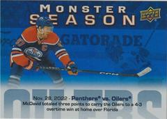 Connor McDavid #MS-22 Hockey Cards 2023 Upper Deck Monster Season Prices