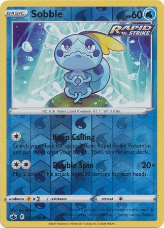 Sobble [Reverse Holo] #41 Prices | Pokemon Chilling Reign | Pokemon Cards