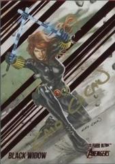 Black Widow  [Red Foil Artist Auto] Marvel 2022 Ultra Avengers Prices