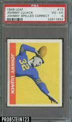 Johnny Lujack [Johnny Spelled Correct] Football Cards 1948 Leaf Prices
