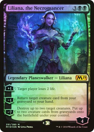 Liliana, the Necromancer [Foil] #291 Magic Core Set 2019