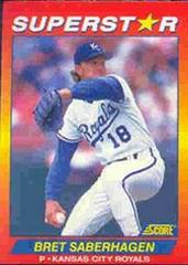 Bret Saberhagen #11 Baseball Cards 1992 Score Superstars Prices
