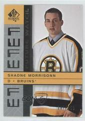 Shaone Morrisonn Hockey Cards 2002 SP Authentic Prices