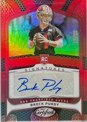 Brock Purdy [Red] #RS-BP Football Cards 2022 Panini Certified Rookie Signatures Prices