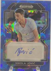 Nikola Jovic [Blue Ice] #DP-JOV Basketball Cards 2022 Panini Prizm Draft Picks Autographs Prices