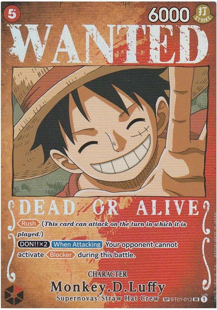 Monkey.D.Luffy [Wanted] ST01-012 One Piece Starter Deck 1: Straw Hat Crew