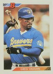 Greg Vaughn #496 Baseball Cards 1992 Bowman Prices