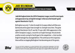 Back | Jude Bellingham Soccer Cards 2022 Topps Now UEFA Champions League