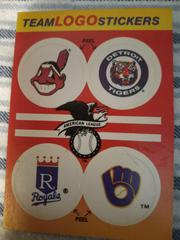 Indians, Tigers, Royals, Brewers Baseball Cards 1991 Fleer Team Logo Stickers Top 10 Prices