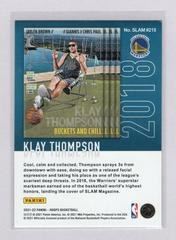 Back | Klay Thompson Basketball Cards 2021 Panini Hoops SLAM