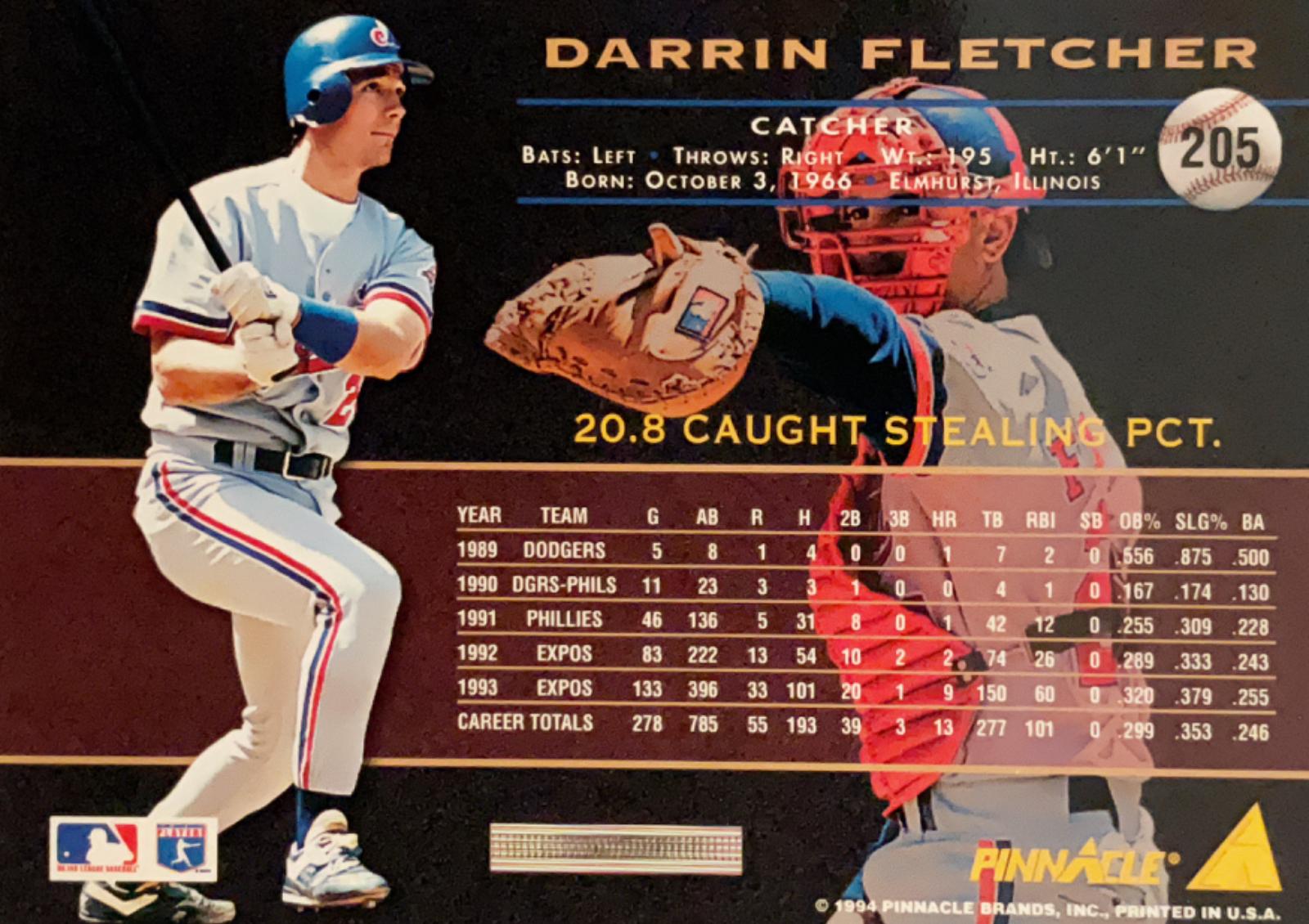 Darrin Fletcher 205 Prices 1994 Pinnacle Baseball Cards