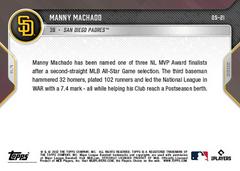 Back | Manny Machado Baseball Cards 2022 Topps Now Off Season