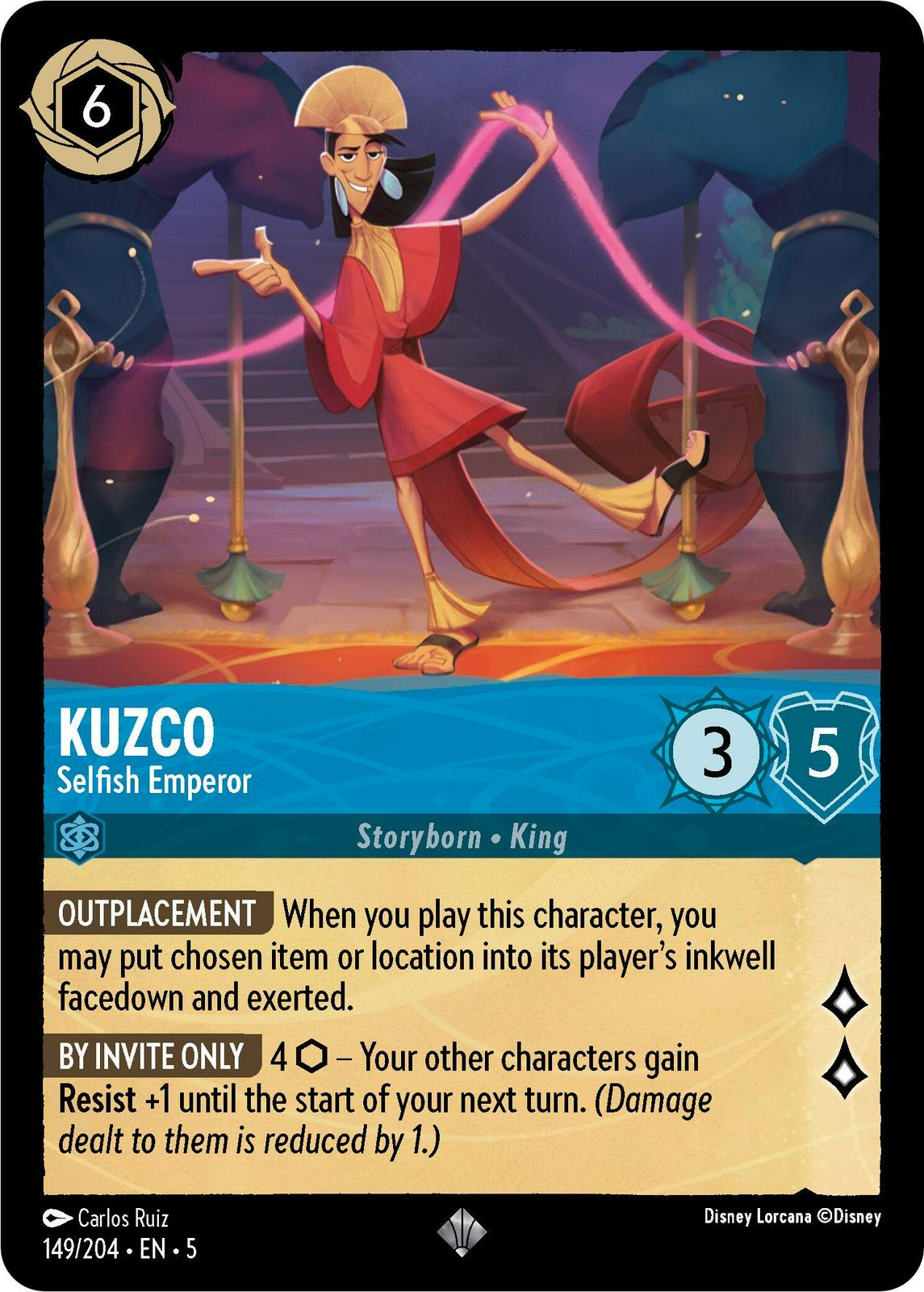 Kuzco - Selfish Emperor [Foil] #149 Lorcana Shimmering Skies