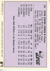 Reverse | Ryan Bowen Baseball Cards 1990 ProCards AAA