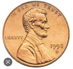 1992 D Coins Lincoln Memorial Penny Prices