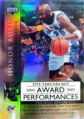 Michael Jordan #AP14 Basketball Cards 2002 Upper Deck Honor Roll Award Performances Prices