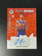 Cameron Johnson [Red Wave] Basketball Cards 2019 Panini Mosaic Rookie Scripts Prices
