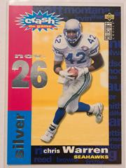 Chris Warren [Crash the Game Silver] #C11 Football Cards 1995 Collector's Choice Crash the Game Prices