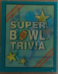 Super Bowl Trivia #4 Football Cards 1990 Score Magic Motion Trivia Prices