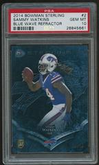 Sammy Watkins [Blue Wave Refractor] Football Cards 2014 Bowman Sterling Prices