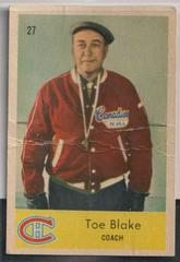 Toe Blake #27 Hockey Cards 1959 Parkhurst Prices