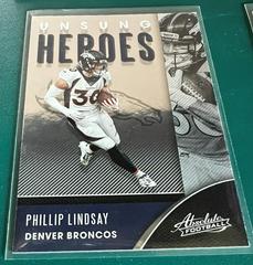 Phillip Lindsay #UH-PL Football Cards 2020 Panini Absolute Unsung Heroes Prices
