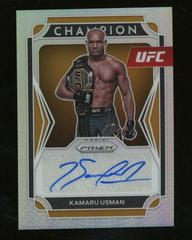 Kamaru Usman [Silver] Ufc Cards 2022 Panini Prizm UFC Champion Signatures Prices