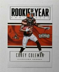 Corey Coleman #3 Football Cards 2016 Panini Contenders Rookie of the Year Prices