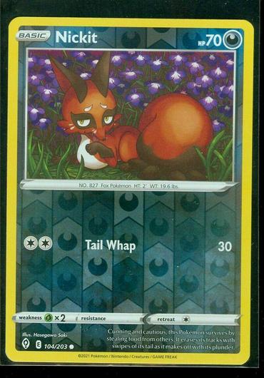 Nickit [Reverse Holo] | Ungraded | Pokemon Evolving Skies