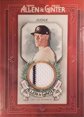 Aaron Judge #MFR-AJ Baseball Cards 2022 Topps Allen & Ginter Mini Framed Relics Prices