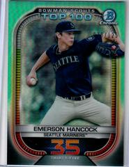 Emerson Hancock [Green] Baseball Cards 2021 Bowman Scout’s Top 100 Prices