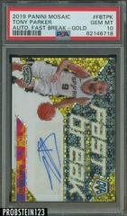 Tony Parker [Gold] Basketball Cards 2019 Panini Mosaic Autographs Fast Break Prices