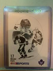 Front  | Wendel Clark [Box Back Perf. Gray Stock] Hockey Cards 1986 Kraft Drawings