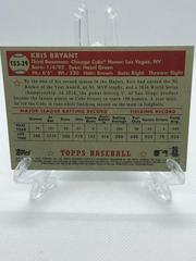 Back Of Card | Kris Bryant Baseball Cards 2021 Topps 1952 Redux