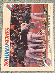 Oakland A's- Baseball's Best In '89 Baseball Cards 1990 Fleer World Series Prices