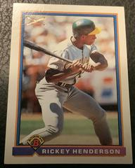 Ricky Henderson #371 Baseball Cards 1991 Bowman Prices