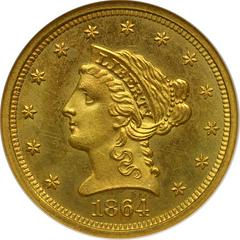 1864 Coins Liberty Head Quarter Eagle Prices