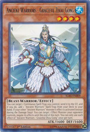 Ancient Warriors - Graceful Zhou Gong [1st Edition] IGAS-EN009 YuGiOh Ignition Assault