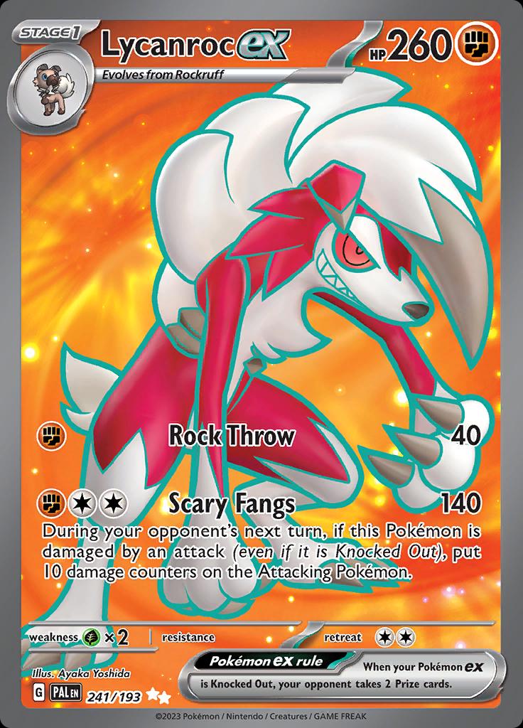 Lycanroc ex #241 Pokemon Paldea Evolved