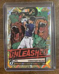 Gold Yelich Unleashed | Christian Yelich [Gold] Baseball Cards 2021 Panini Donruss Unleashed