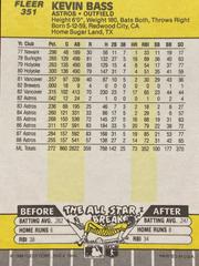 Back | Alan Ashby [Throws Right] Baseball Cards 1989 Fleer