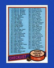 Checklist 1-132 Hockey Cards 1980 Topps Prices